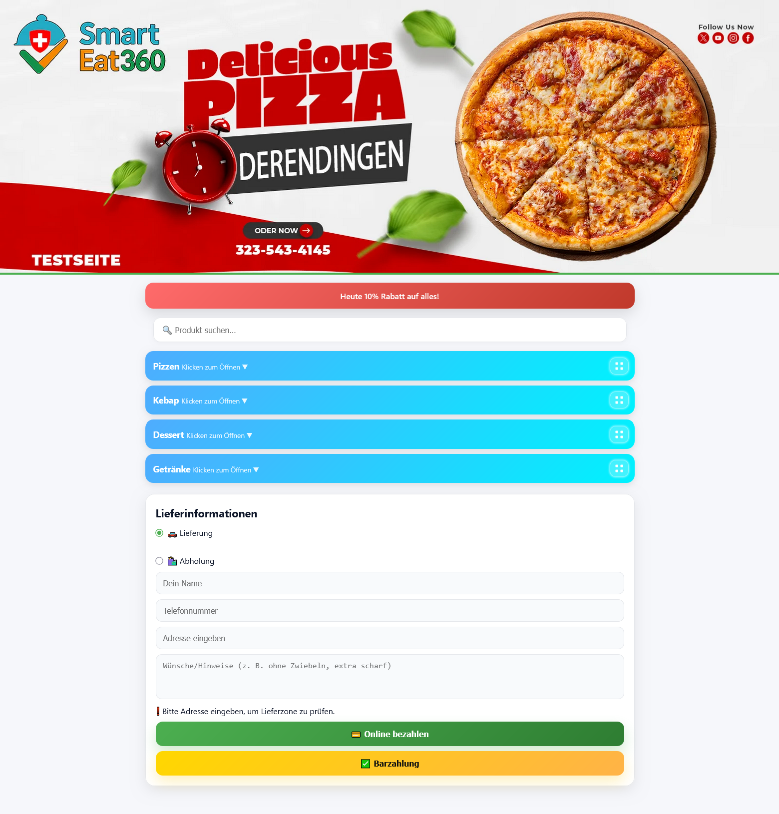 SmartEat360 Demo Vorschau
